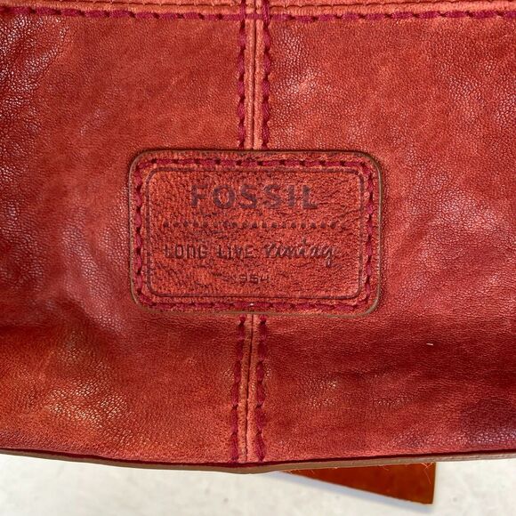 Lovely FOSSIL Long live Vintage Shoulder Bag Handbag,Red Leather - Picture 11 of 16
